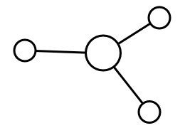 Schéma d&rsquo;un réseau centralisé simple