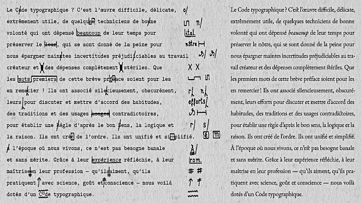 Signes de correction ortho-typo